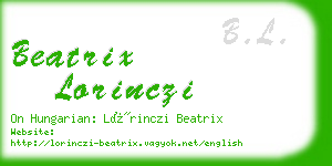 beatrix lorinczi business card